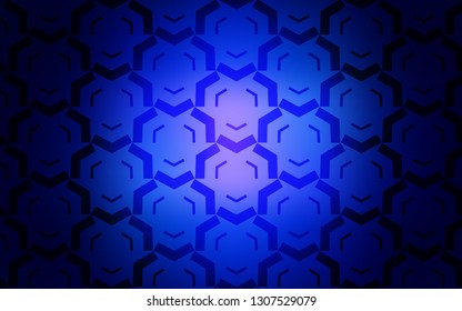 Dark BLUE vector backdrop with wry lines. Glitter abstract illustration with wry lines. Template for cell phone screens.