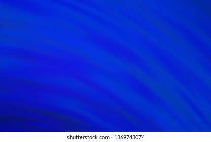 Dark BLUE vector backdrop with wry lines. Geometric illustration in abstract style with gradient.  Elegant pattern for a brand book.