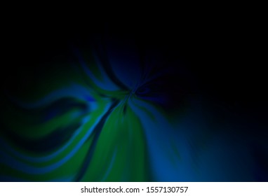 Dark BLUE vector backdrop with wry lines. Colorful abstract illustration with gradient lines. Colorful wave pattern for your design.