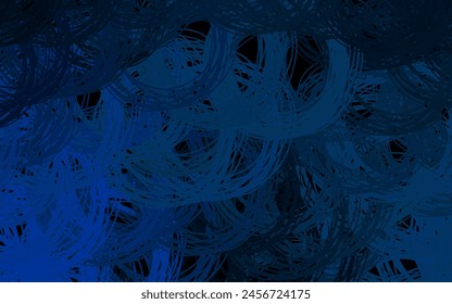 Dark BLUE vector backdrop with wry lines. Colorful illustration in abstract style with gradient. Brand new design for your ad.