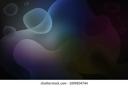 Dark BLUE vector background with abstract circles. Modern gradient abstract illustration with bandy lines. A new texture for your  ad, booklets, leaflets.
