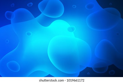 Dark BLUE vector background with abstract circles. An elegant bright illustration with gradient. A new texture for your  ad, booklets, leaflets.