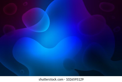 Dark BLUE vector background with abstract circles. Glitter abstract illustration with wry lines. A completely new template for your business design.