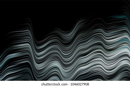 Dark BLUE vector background with abstract lines. Creative illustration in halftone marble style with gradient. Brand-new design for your ads, poster, banner.