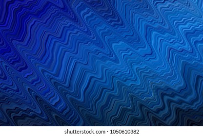 Dark BLUE vector background with abstract lines. A sample with blurred bubble shapes. A new texture for your  ad, booklets, leaflets.