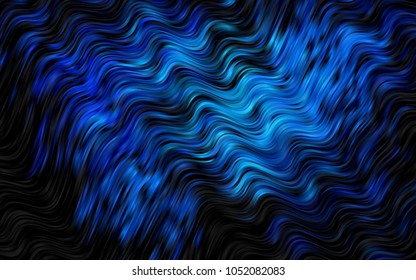 Dark BLUE vector background with abstract lines. An elegant bright illustration with gradient. A completely new marble design for your business.