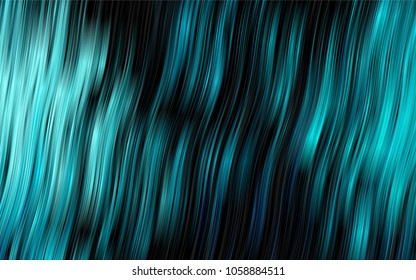 Dark BLUE vector background with abstract lines. A sample with blurred bubble shapes. Pattern for your business design.