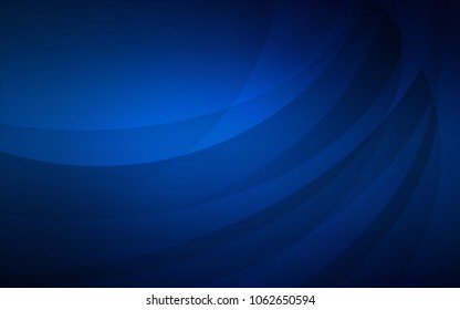 Dark BLUE vector background with abstract circles. Glitter abstract illustration with wry lines. Marble style for your business design.