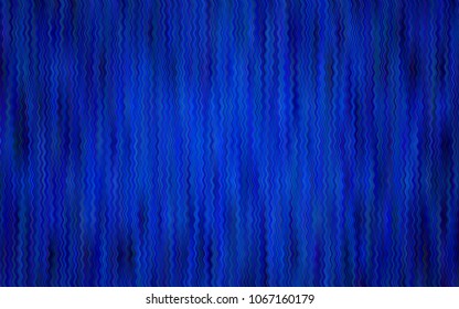 Dark BLUE vector background with abstract circles. Colorful abstract illustration with gradient lines. A completely new template for your business design.