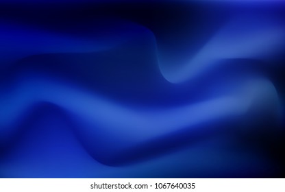 Dark BLUE vector background with abstract circles. Geometric illustration in marble style with gradient.  Textured wave pattern for backgrounds.