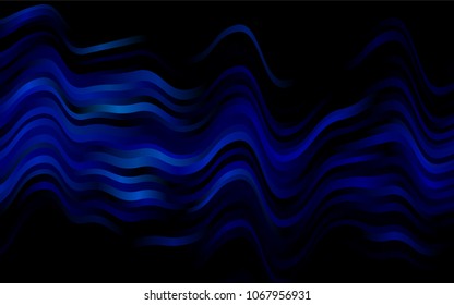Dark BLUE vector background with abstract lines. Creative geometric illustration in marble style with gradient. Textured wave pattern for backgrounds.