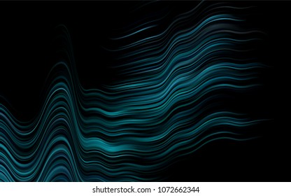 Dark BLUE vector background with abstract lines. Shining illustration, which consist of blurred lines, circles. The best blurred design for your business.