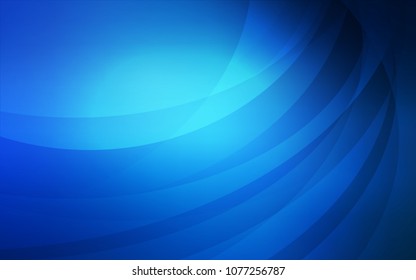 Dark BLUE vector background with abstract circles. Blurred geometric sample with gradient bubbles.  New composition for your brand book.