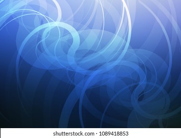 Dark BLUE vector background with abstract lines. Glitter abstract illustration with wry lines. The elegant pattern for brand book.