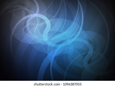 Dark BLUE vector background with abstract lines. Colorful illustration in abstract marble style with gradient. The elegant pattern for brand book.