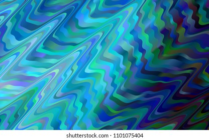 Dark BLUE vector background with abstract lines. An elegant bright illustration with gradient. The elegant pattern for brand book.