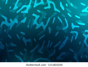 Dark BLUE vector background with abstract lines. Modern gradient abstract illustration with bandy lines. Marble design for your web site.