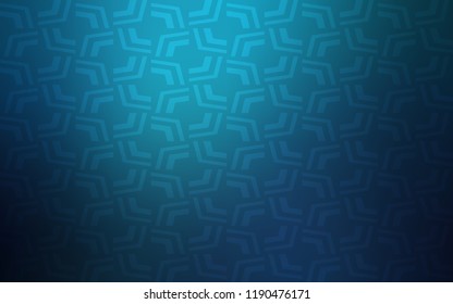Dark BLUE vector background with abstract circles. Modern gradient abstract illustration with bandy lines. Pattern for your business design.