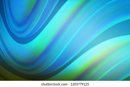 Dark BLUE vector background with abstract circles. Glitter abstract illustration with wry lines. New composition for your brand book.