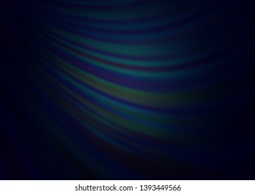 Dark BLUE vector background with abstract lines. Colorful illustration in abstract marble style with gradient. Textured wave pattern for backgrounds.