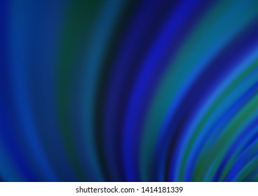 Dark BLUE vector background with abstract lines. Creative geometric illustration in marble style with gradient. The best blurred design for your business.