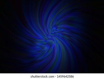 Dark BLUE vector background with abstract lines. Glitter abstract illustration with wry lines. A new texture for your  ad, booklets, leaflets.