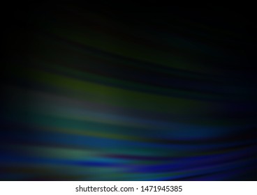 Dark BLUE vector background with abstract lines. Colorful abstract illustration with gradient lines. The best blurred design for your business.