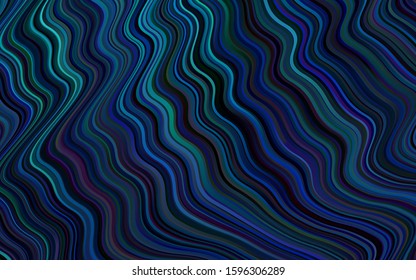 Dark BLUE vector background with abstract circles. Creative geometric illustration in memphis style with gradient. The elegant pattern for brand book.