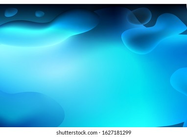 Dark BLUE vector background with abstract circles. Brand-new colored illustration in memphis style with gradient. A new texture for your  ad, booklets, leaflets.