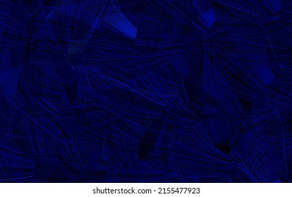 Dark BLUE vector background with abstract shapes.