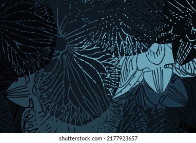 Dark BLUE vector background with abstract shapes. Simple colorful illustration with abstract gradient shapes. Modern design for your business card.