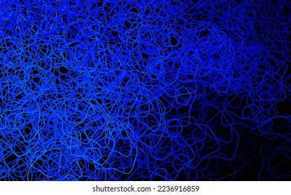 Dark BLUE vector background with abstract shapes. Modern abstract illustration with colorful random forms. Simple design for your web site.
