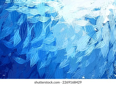 Dark BLUE vector background with abstract shapes. Modern abstract illustration with colorful random forms. Elegant design for wallpapers.