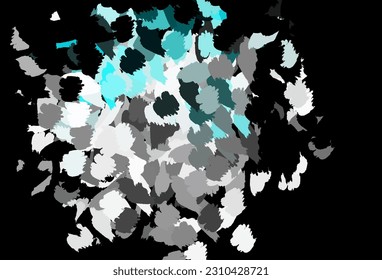 Dark BLUE vector background with abstract shapes. Illustration with colorful gradient shapes in abstract style. Best smart design for your business.