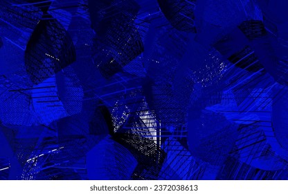 Dark BLUE vector background with abstract shapes. Decorative design in abstract style with random forms. Elegant design for wallpapers.