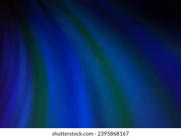 Dark BLUE vector background with abstract lines. A vague circumflex abstract illustration with gradient. The template for cell phone backgrounds.