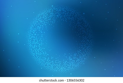 Dark BLUE vector background with astronomical stars. Modern abstract illustration with Big Dipper stars. Pattern for astrology websites.