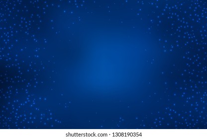 Dark BLUE vector background with astronomical stars. Shining illustration with sky stars on abstract template. Pattern for astronomy websites.