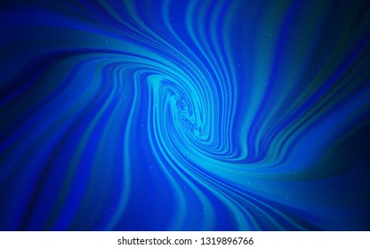 Dark BLUE vector background with astronomical stars. Shining illustration with sky stars on abstract template. Pattern for futuristic ad, booklets.