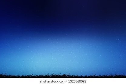 Dark BLUE vector background with astronomical stars. Shining colored illustration with bright astronomical stars. Pattern for astronomy websites.