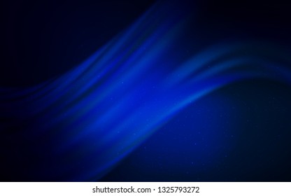 Dark BLUE vector background with astronomical stars. Modern abstract illustration with Big Dipper stars. Pattern for futuristic ad, booklets.