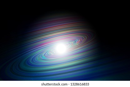 Dark BLUE vector background with astronomical stars. Blurred decorative design in simple style with galaxy stars. Pattern for futuristic ad, booklets.