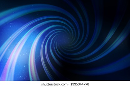 Dark BLUE vector background with astronomical stars. Glitter abstract illustration with colorful cosmic stars. Best design for your ad, poster, banner.