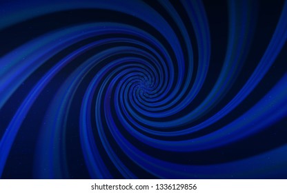 Dark BLUE vector background with astronomical stars. Shining illustration with sky stars on abstract template. Pattern for futuristic ad, booklets.