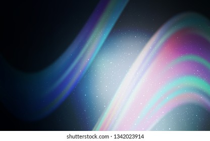 Dark BLUE vector background with astronomical stars. Modern abstract illustration with Big Dipper stars. Smart design for your business advert.
