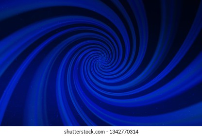 Dark BLUE vector background with astronomical stars. Blurred decorative design in simple style with galaxy stars. Pattern for astronomy websites.