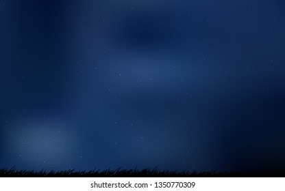 Dark BLUE vector background with astronomical stars. Space stars on blurred abstract background with gradient. Template for cosmic backgrounds.