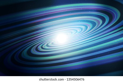 Dark BLUE vector background with astronomical stars. Blurred decorative design in simple style with galaxy stars. Pattern for astronomy websites.