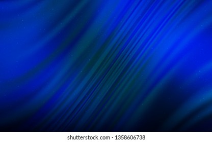 Dark BLUE vector background with astronomical stars. Space stars on blurred abstract background with gradient. Template for cosmic backgrounds.