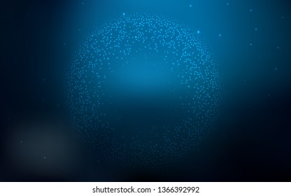 Dark BLUE vector background with astronomical stars. Glitter abstract illustration with colorful cosmic stars. Pattern for astrology websites.